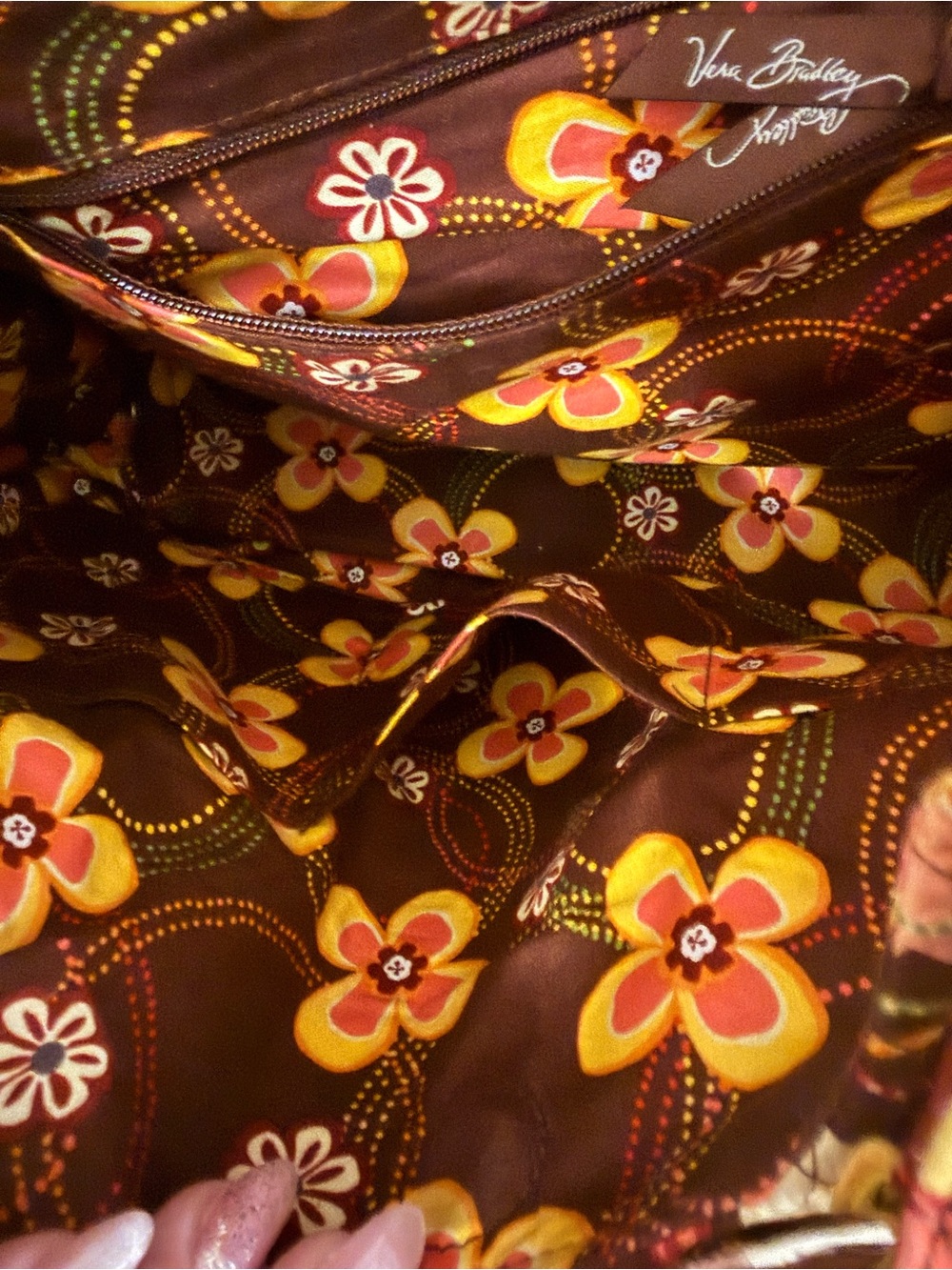 New Vera Bradley Quilted Floral Shoulder Bag - Picture 6 of 10